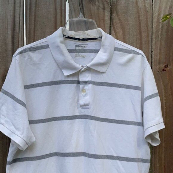 Take 50% OFF- Old Navy Striped Men’s Polo T-Shirt,Size-XL - Picture 2 of 5
